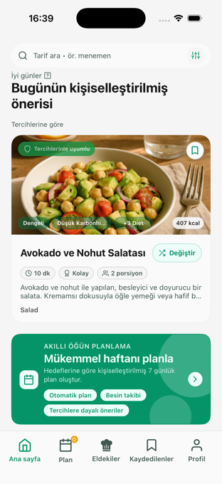Clean Dish Türkçe kişiselleştirilmiş ana ekranı